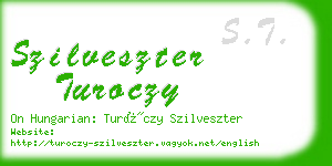 szilveszter turoczy business card